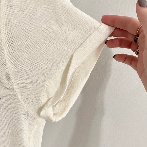 NWT Anthropologie Embroidered Linen Floral Top White Pink Size Small - Picture 13 of 16